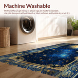 Ultra Soft Area Rug, Non Slip, Stain Resistant, Washable Area Rugs for Living Room, Bedroom, Artistic Cosmic Fantasy Representation(Blue)