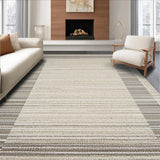 Ultra Soft Area Rug, Non Slip, Stain Resistant, Washable Area Rugs for Living Room, Bedroom, Stylish Modern Geometric Arrangement(Beige)
