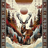 Ultra Soft Area Rug, Non Slip, Stain Resistant, Washable Area Rugs for Living Room, Bedroom, Contemporary Abstract Deer Theme(Brown)