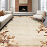 Ultra Soft Area Rug, Non Slip, Stain Resistant, Washable Area Rugs for Living Room, Bedroom, Rustic Neutral Textured Weave(Beige)