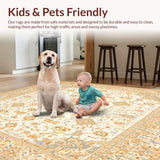 Beige Medallion Machine Woven(Ivory)