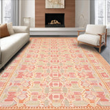 Ultra Soft Area Rug, Non Slip, Stain Resistant, Washable Area Rugs for Living Room, Bedroom, Desert Bloom Boho Chic Geometric(Beige)