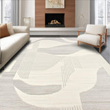 Ultra Soft Area Rug, Non Slip, Stain Resistant, Washable Area Rugs for Living Room, Bedroom, Stylish Textured Cream Geometry(Gray)