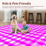 Contemporary Checkered Pastel Decor(Pink)