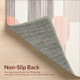Ultra Soft Area Rug, Non Slip, Stain Resistant, Washable Area Rugs for Living Room, Bedroom, Subtle Striped Abstract Area Non Slip(Gray)