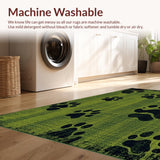 Ultra Soft Area Rug, Non Slip, Stain Resistant, Washable Area Rugs for Living Room, Bedroom, Serene Natural Landscape Vibe(Green)