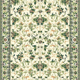 Ultra Soft Area Rug, Non Slip, Stain Resistant, Washable Area Rugs for Living Room, Bedroom, Hallway Runner with Beige/Green Floral(Ivory)