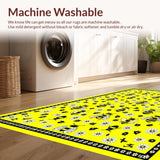 Ultra Soft Area Rug, Non Slip, Stain Resistant, Washable Area Rugs for Living Room, Bedroom, Rustic Honeycomb Inspired Art(Yellow)