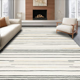 Ultra Soft Area Rug, Non Slip, Stain Resistant, Washable Area Rugs for Living Room, Bedroom, Soft Cream Abstract Angled Motif(Beige)