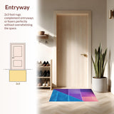 Ultra Soft Area Rug, Non Slip, Stain Resistant, Washable Area Rugs for Living Room, Bedroom, Soft Colorful Low Pile Kids Bedroom Carpet(Purple)