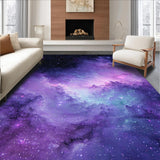 Ultra Soft Area Rug, Non Slip, Stain Resistant, Washable Area Rugs for Living Room, Bedroom, Enchanting Color Burst Galaxy Art(Purple)