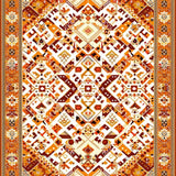 Ultra Soft Area Rug, Non Slip, Stain Resistant, Washable Area Rugs for Living Room, Bedroom, Amber Cascade Decorative Area with Flowing Geometric Motifs(Brown)