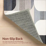 Ultra Soft Area Rug, Non Slip, Stain Resistant, Washable Area Rugs for Living Room, Bedroom, Small Area for Entryway Beige Grey Modern Abstract Design(Gray)