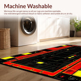Ultra Soft Area Rug, Non Slip, Stain Resistant, Washable Area Rugs for Living Room, Bedroom, Sleek Futuristic Patterned Design(Red)
