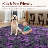 Ultra Soft Area Rug, Non Slip, Stain Resistant, Washable Area Rugs for Living Room, Bedroom, Soft Fluffy Textured Accent(Purple)