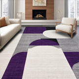 Ultra Soft Area Rug, Non Slip, Stain Resistant, Washable Area Rugs for Living Room, Bedroom, Trendy Lattice Patterned Aesthetic(Purple)