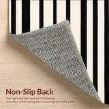 Bold Stripe Area Black & Beige Horizontal Band(Black)
