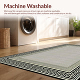 Ultra Soft Area Rug, Non Slip, Stain Resistant, Washable Area Rugs for Living Room, Bedroom, Rustic Elegant Diamond Pattern Fusion(Gray)