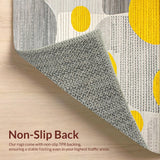 Ultra Soft Area Rug, Non Slip, Stain Resistant, Washable Area Rugs for Living Room, Bedroom, Joyful Bright Color Splash(Gray)