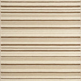 Ultra Soft Area Rug, Non Slip, Stain Resistant, Washable Area Rugs for Living Room, Bedroom, Rustic Striped High-Low Visual Appeal(Beige)