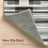 Ultra Soft Area Rug, Non Slip, Stain Resistant, Washable Area Rugs for Living Room, Bedroom, Coastal Chic Rug With Nautical-Inspired Contrast Pattern(Gray)