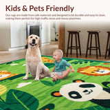 Cheerful Circular Jungle Scene(Green)