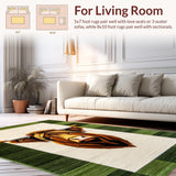 Ultra Soft Area Rug, Non Slip, Stain Resistant, Washable Area Rugs for Living Room, Bedroom, Vibrant St. Patrick's Day Motif(Brown)