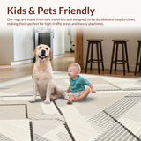 Modern Beige Geometric Diamond Patterned(Beige)