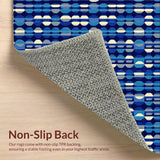 Ultra Soft Area Rug, Non Slip, Stain Resistant, Washable Area Rugs for Living Room, Bedroom, Stain-Resistant Trellis Kitchen Entryway Carpet(Blue)