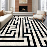 Ultra Soft Area Rug, Non Slip, Stain Resistant, Washable Area Rugs for Living Room, Bedroom, Japandi Inspired Geometric Rug With Washable Stain Resistant Surface(Gray)