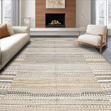 Ultra Soft Area Rug, Non Slip, Stain Resistant, Washable Area Rugs for Living Room, Bedroom, Stylish Cozy Woven Round(Gray)