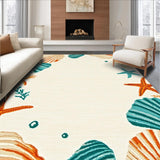 Ultra Soft Area Rug, Non Slip, Stain Resistant, Washable Area Rugs for Living Room, Bedroom, Serene Coastal Inspired Aesthetic(Beige)