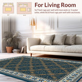 Contemporary Lattice Print with Depth(Blue)