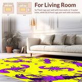 Ultra Soft Area Rug, Non Slip, Stain Resistant, Washable Area Rugs for Living Room, Bedroom, Festive Lobster Graphic Delight(Yellow)
