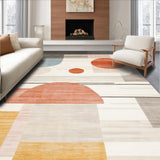 Ultra Soft Area Rug, Non Slip, Stain Resistant, Washable Area Rugs for Living Room, Bedroom, with Unique Beige Multi Design(Gray)