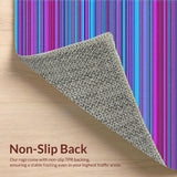 Artistic Striped Amorphous Design(Blue)