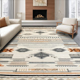 Ultra Soft Area Rug, Non Slip, Stain Resistant, Washable Area Rugs for Living Room, Bedroom, Modern Minimalist Ogee Detail(Gray)