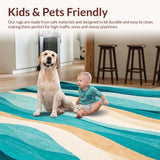 Beige Teal Beachfront Coastal Ocean Theme Indoor(Blue)