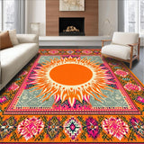 Ultra Soft Area Rug, Non Slip, Stain Resistant, Washable Area Rugs for Living Room, Bedroom, Bright Cheerful Ombre Texture(Orange)