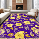 Ultra Soft Area Rug, Non Slip, Stain Resistant, Washable Area Rugs for Living Room, Bedroom, Chic Contemporary Patterned Display(Yellow)