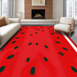 Ultra Soft Area Rug, Non Slip, Stain Resistant, Washable Area Rugs for Living Room, Bedroom, Playful Fruit Pattern Delight(Red)