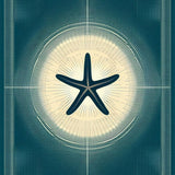 Ultra Soft Area Rug, Non Slip, Stain Resistant, Washable Area Rugs for Living Room, Bedroom, Sunlight Beach Beige Radiant Starfish Dark Turquoise(Blue)