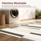 Ultra Soft Area Rug, Non Slip, Stain Resistant, Washable Area Rugs for Living Room, Bedroom, Chic Modern Arch Geometry(Gray)