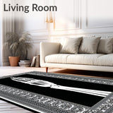 Gothic Halloween Coffin Runner Spooky Home Decor Area(White)