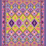 Ultra Soft Area Rug, Non Slip, Stain Resistant, Washable Area Rugs for Living Room, Bedroom, Whimsical Multi-Hued Geometric Style(Yellow)