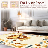 Charming Alphabetic Lion Art(Beige)