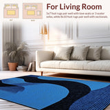 Contemporary Abstract Blue Swirl(Blue)