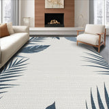Ultra Soft Area Rug, Non Slip, Stain Resistant, Washable Area Rugs for Living Room, Bedroom, Sophisticated Outdoor Leaf Geometry(Gray)