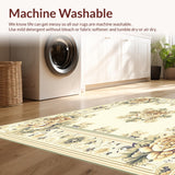 Ultra Soft Area Rug, Non Slip, Stain Resistant, Washable Area Rugs for Living Room, Bedroom, Abstract Modern Beige and Ivory(Beige)