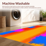 Ultra Soft Area Rug, Non Slip, Stain Resistant, Washable Area Rugs for Living Room, Bedroom, Elegant Soft Gradient Fusion(Orange)